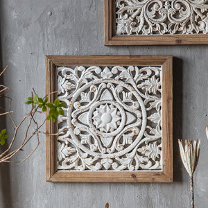 Retro Wall Hanging Wood Carving Panel Garden Plus