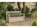 Keter Eden Outdoor Storage Backrest Leisure Bench Garden Plus