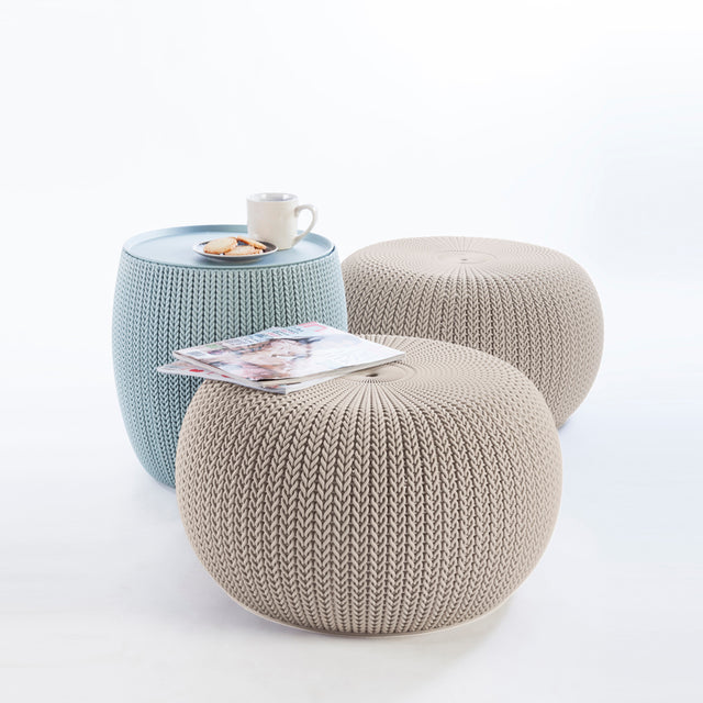Keter Cozy 3-Piece Storage Table & Seat Set