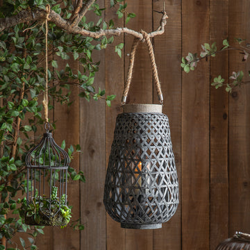 Retro Nostalgic Pendant Ornamen Bamboo Candle Lantern Garden Plus