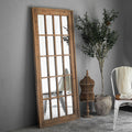 Retro Wood Carved Square Dressing Full Body Mirror Garden Plus