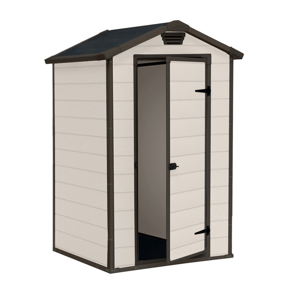 Keter Manor 4 × 3 ft Storage Shed — Beige