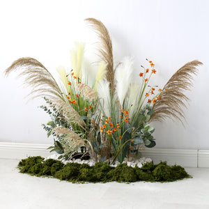 Large Green Plant Reed Landscape Fake Flower and Grass Decoration Pieces Garden Plus