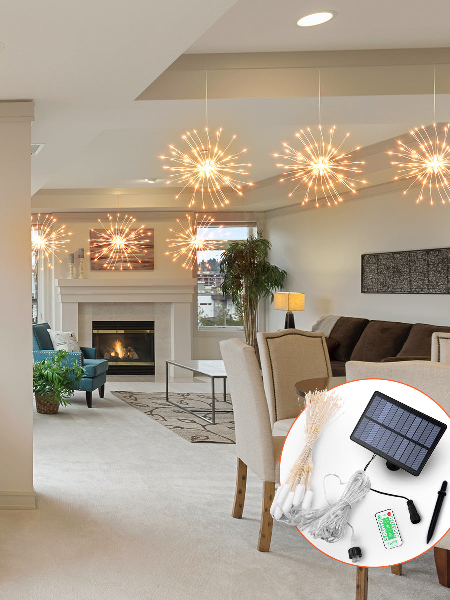 Solar Fireworks Hanging Light Garden Plus