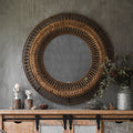 Round Shape Retro Nostalgic Art Wall Mirror Garden Plus