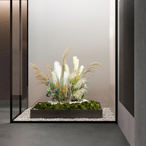 Large Green Plant Reed Landscape Fake Flower and Grass Decoration Pieces Garden Plus