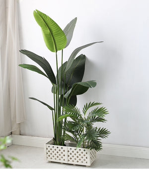 Simulation Bird of Paradise Leaf Decoration Pieces Garden Plus