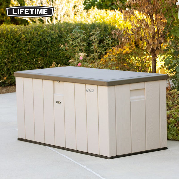 Lifetime 568 L Outdoor Storage Box — Light Cream