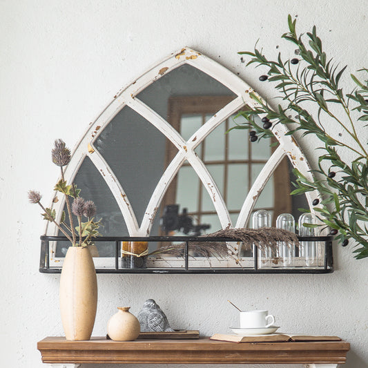 Retro Iron Art Decorative Wall Hanging Mirror