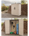 Lifetime Vertical Outdoor Tool Garden Storage Cabinet Garden Plus