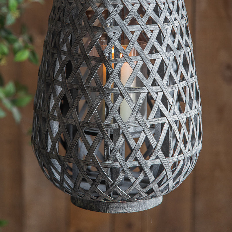 Retro Nostalgic Pendant Ornamen Bamboo Candle Lantern Garden Plus