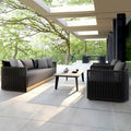 Rattan Teak Sofa Set Garden Plus