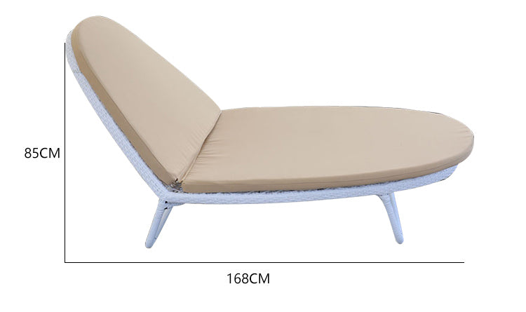 Rattan Lying Bed Garden Plus