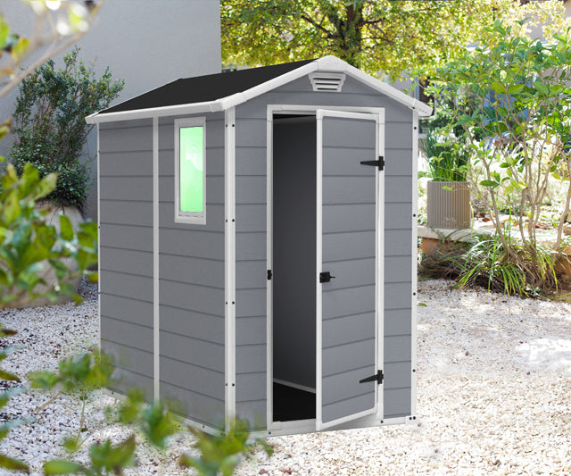 KETER Manor 4x6 Resin Outdoor Storage Shed Garden Plus