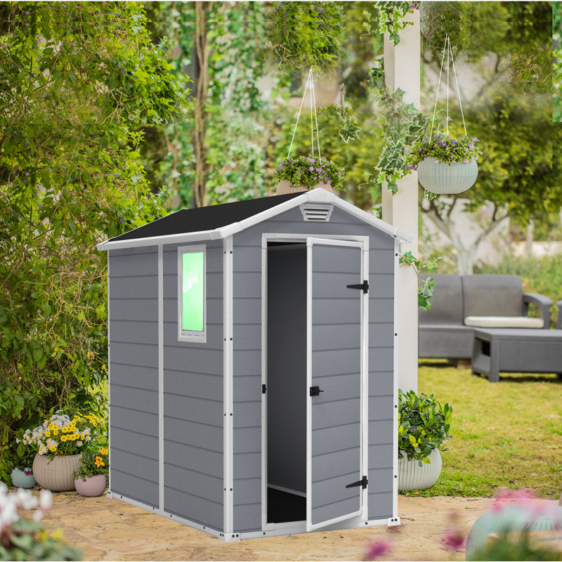 KETER Manor 4x6 Resin Outdoor Storage Shed Garden Plus