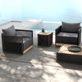 Rattan Teak Sofa Set Garden Plus