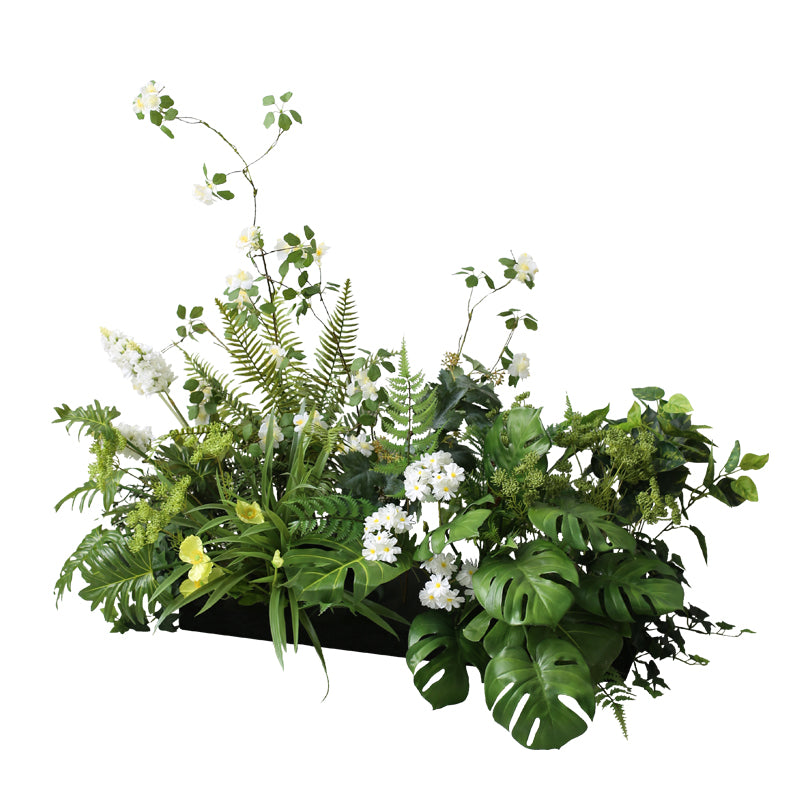 Simulation Flower and Grass Partition Planter Decoration Piece Garden Plus