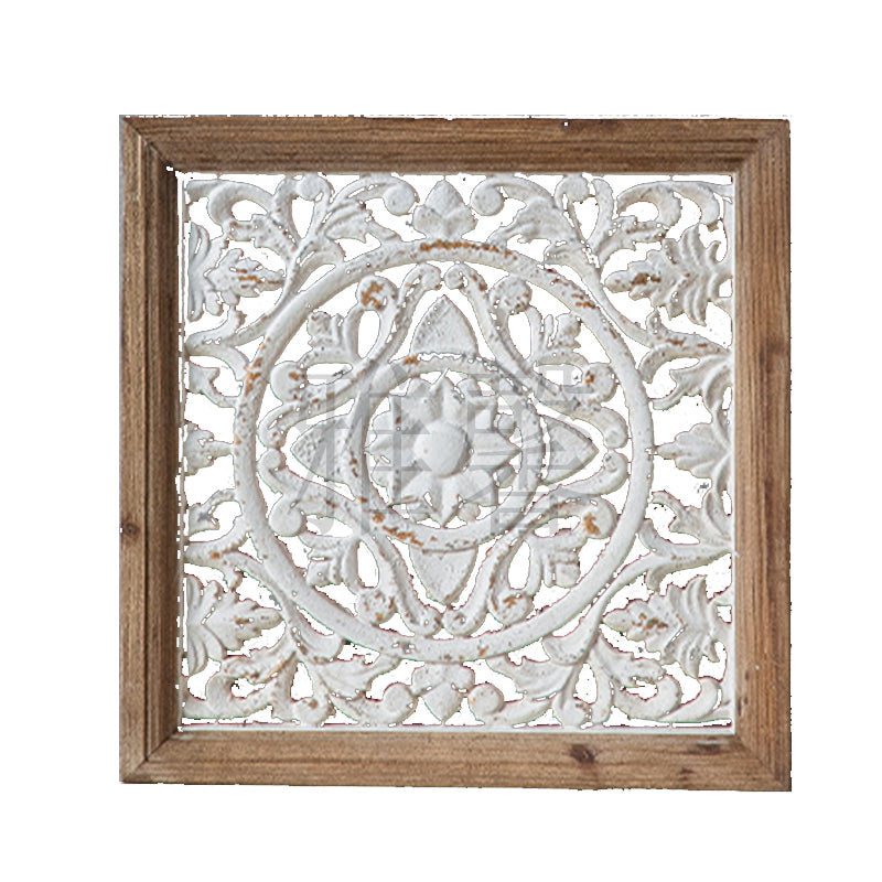 Retro Wall Hanging Wood Carving Panel Garden Plus