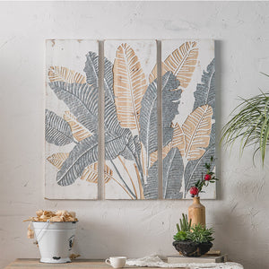 Retro Banana Leaf Wall Decoration Panel Garden Plus