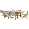 Teak Wood Rattan Chair and Table Garden Plus