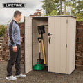 Lifetime Vertical Outdoor Tool Garden Storage Cabinet Garden Plus