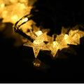 Solar LED star light string for outdoor garden lighting