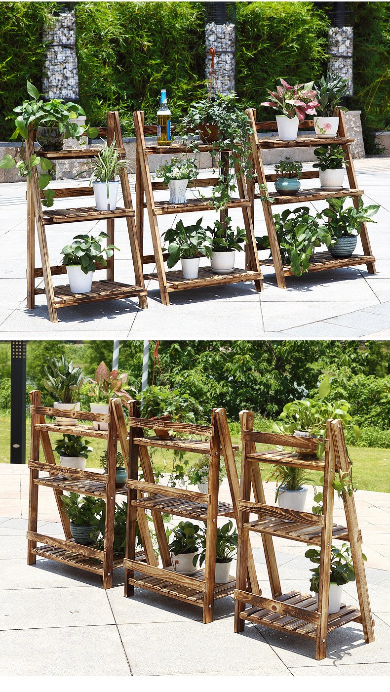 Wooden Flower Display Stand Garden Plus
