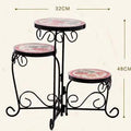 American Country Home Three-layer Foldable Flower Stand Garden Plus