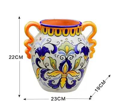 American Style Rural Hand-painted Ceramic Vase Garden Plus
