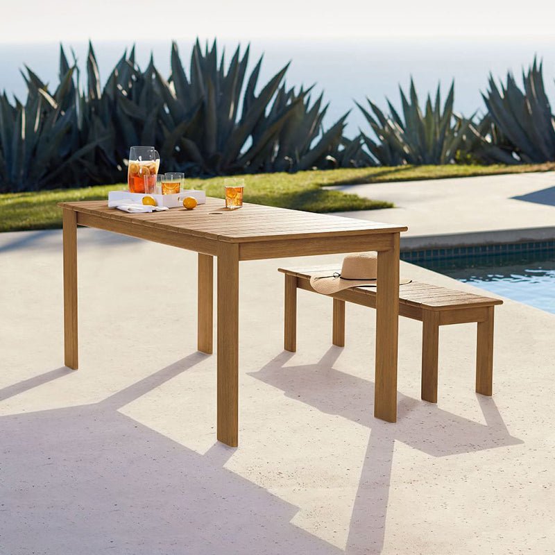 Antiseptic Wood Long Table and Chair Garden Plus