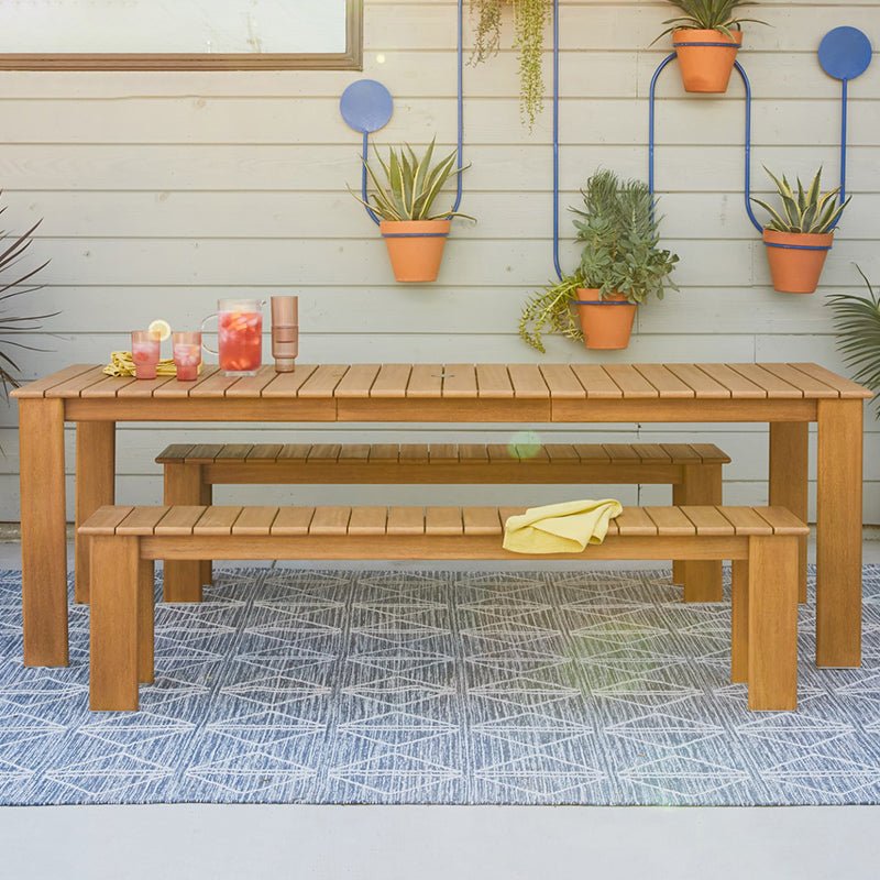 Antiseptic Wood Long Table and Chair Garden Plus