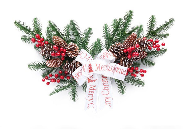 Artificial Red Berry Christmas Door Swag — 60 × 30cm