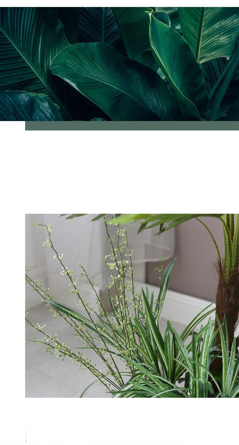 Artificial Indoor Landscape Gardening Palm Potted Plants PIece Garden Plus