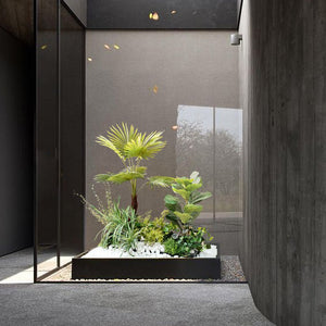 Artificial Indoor Landscape Gardening Palm Potted Plants PIece Garden Plus