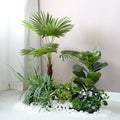 Artificial Indoor Landscape Gardening Palm Potted Plants PIece Garden Plus