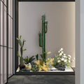 Artificial Landscape Set Tropical Cactus Planter Flower Decoration Piece Garden Plus