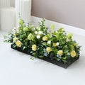 Artificial Partition Fence Rose Hydrangea Boxes Plant Decoration Piece Garden Plus