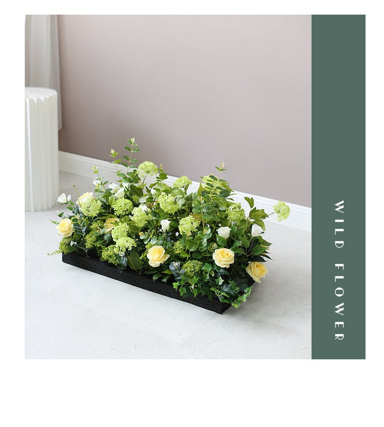Artificial Partition Fence Rose Hydrangea Boxes Plant Decoration Piece Garden Plus