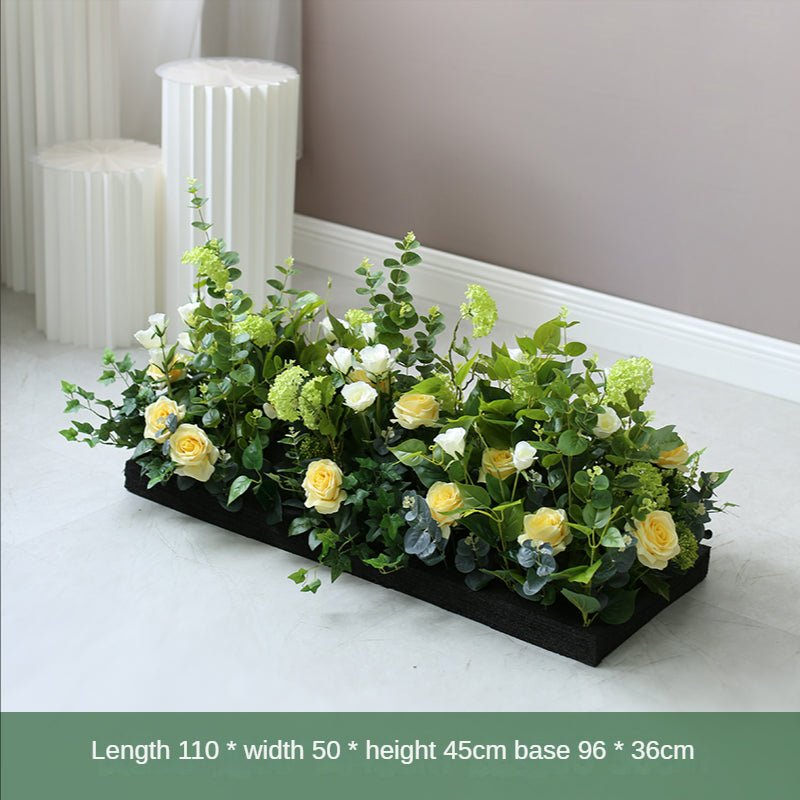 Artificial Partition Fence Rose Hydrangea Boxes Plant Decoration Piece Garden Plus