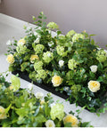 Artificial Partition Fence Rose Hydrangea Boxes Plant Decoration Piece Garden Plus