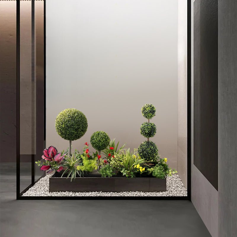 Artificial Spherical Milan Grass Plant Landscape Decorations Pieces Garden Plus