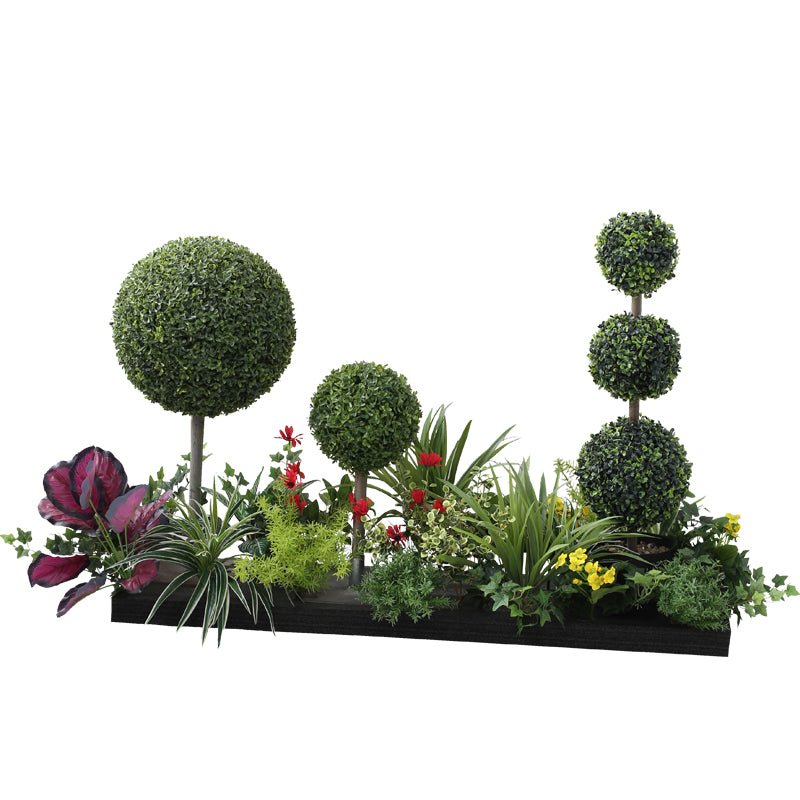 Artificial Spherical Milan Grass Plant Landscape Decorations Pieces Garden Plus