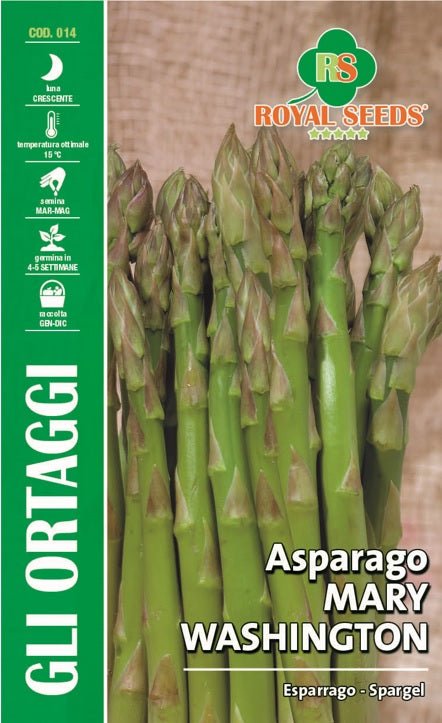 Asparagus Mary Washington - Royal Seed RYMO5/7 - COD.014 Garden Plus