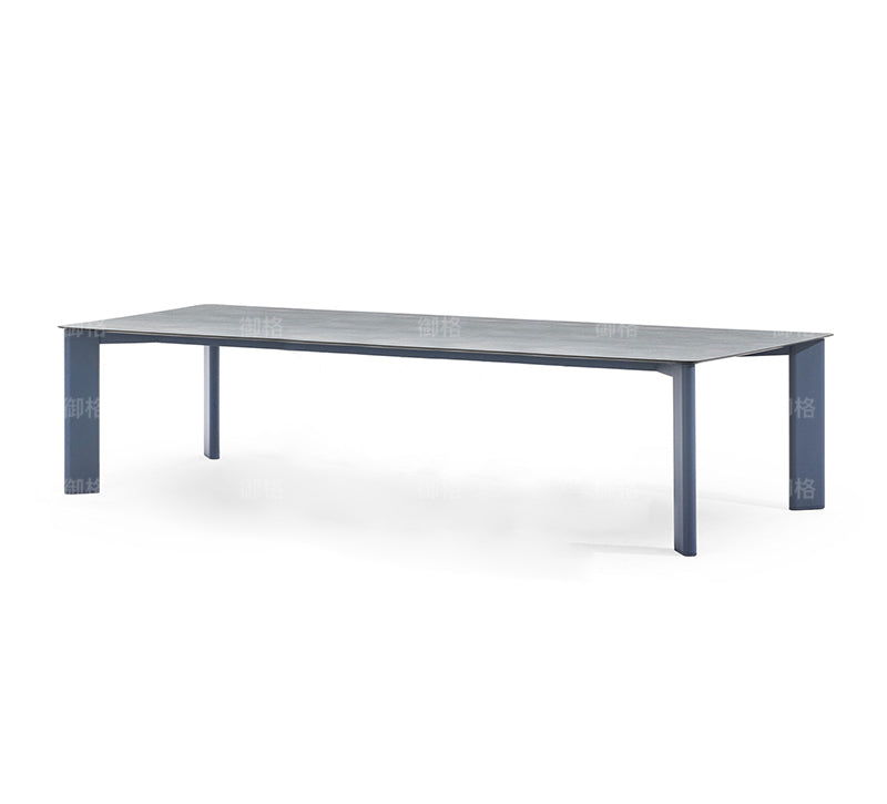 Stone surface Desk & Rattan Chair Combination Garden Plus