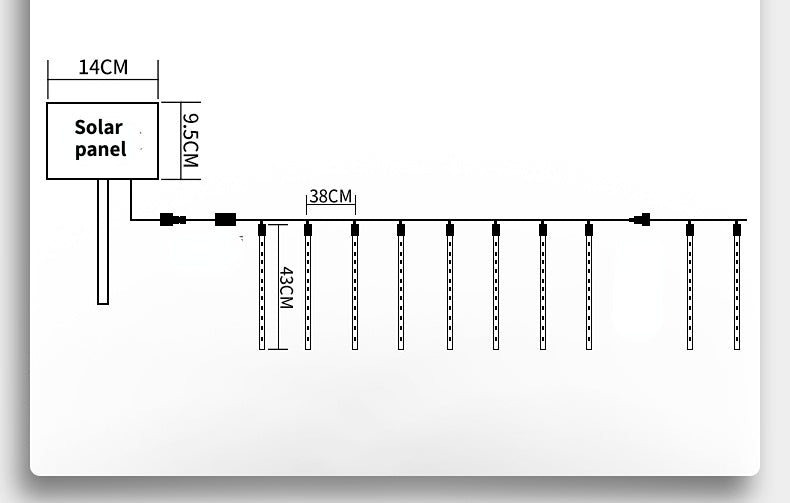 Solar Meteor Shower LED Light Garden Plus