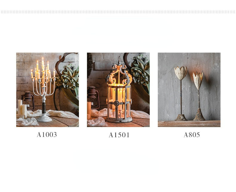 Retro European Table Candle stand Garden Plus