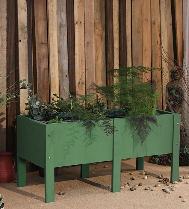 Outdoor Rectangular high-leg Planting Box Garden Plus