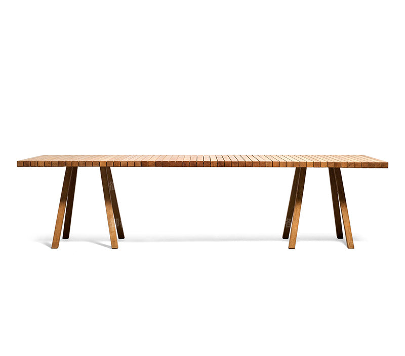 Teak Wood Rattan Chair and Table Garden Plus