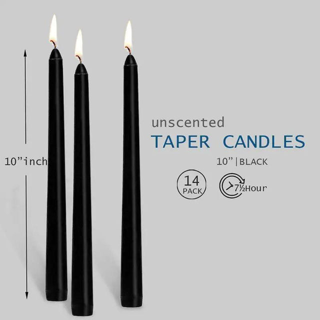 Black Taper Candles 10 Inches Tall