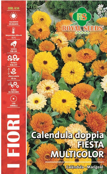 Calendula Fiesta Mix Marigold - Royal Seed RYMF309/1 Garden Plus